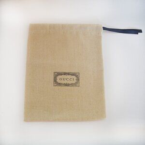New Gucci Tan Canvas Dust Bag 11" (H) x 8.5" (W)